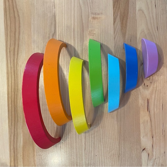 Rainbow toy blocks gorgeous quality. Could be used for home decor - Picture 1 of 6